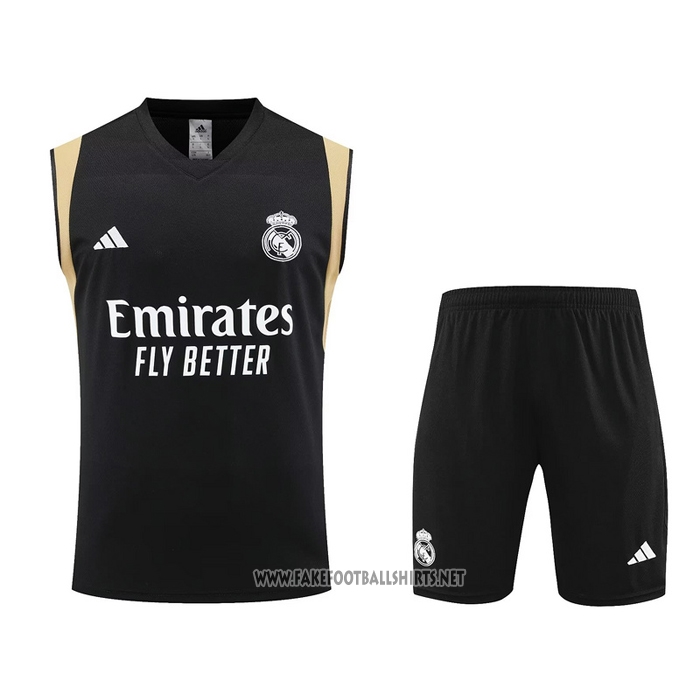 Tracksuit Real Madrid Without Sleeves 2023-2024 Black